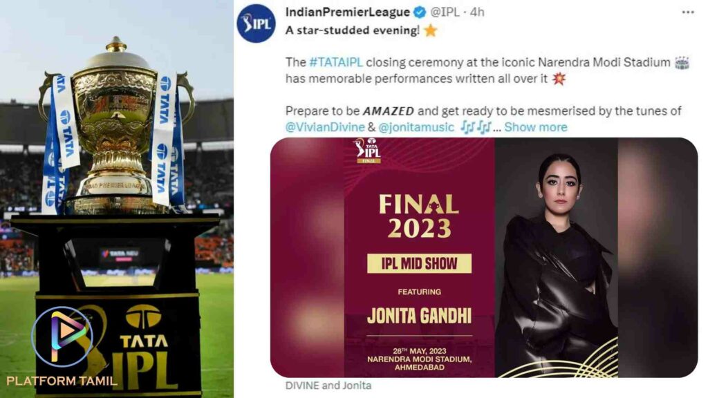Jonita Gandhi Performed IPL Final - Platform Tamil