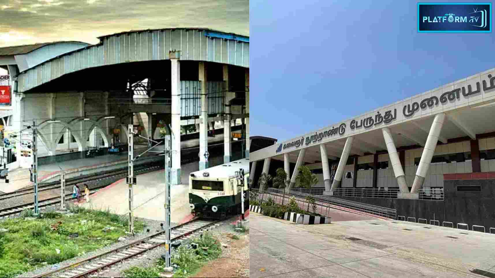 Train Services Extended Till Guduvanchery - Platform Tamil