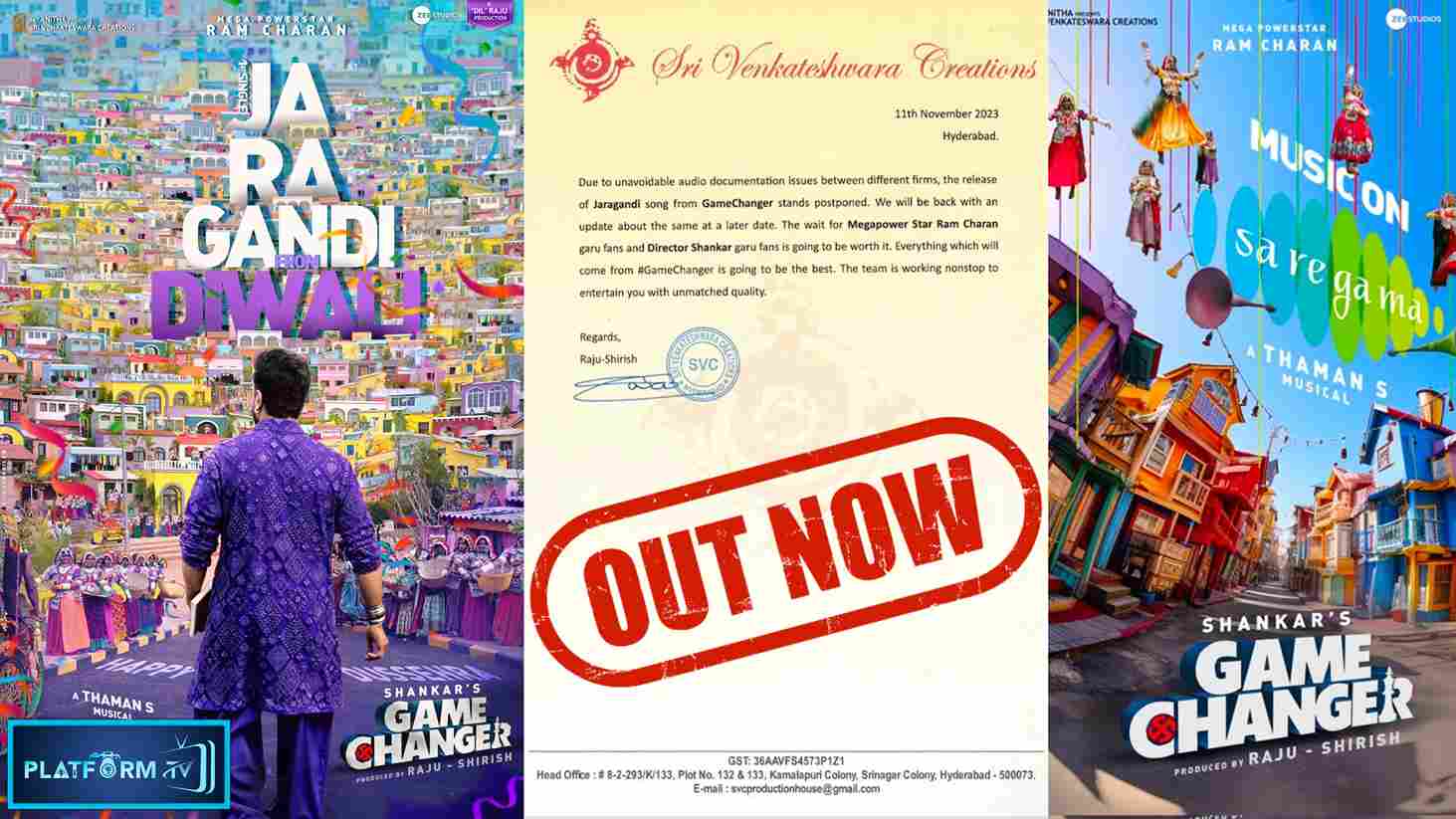 Game Changer Movie Jarakandi Song Release - Platform Tamil