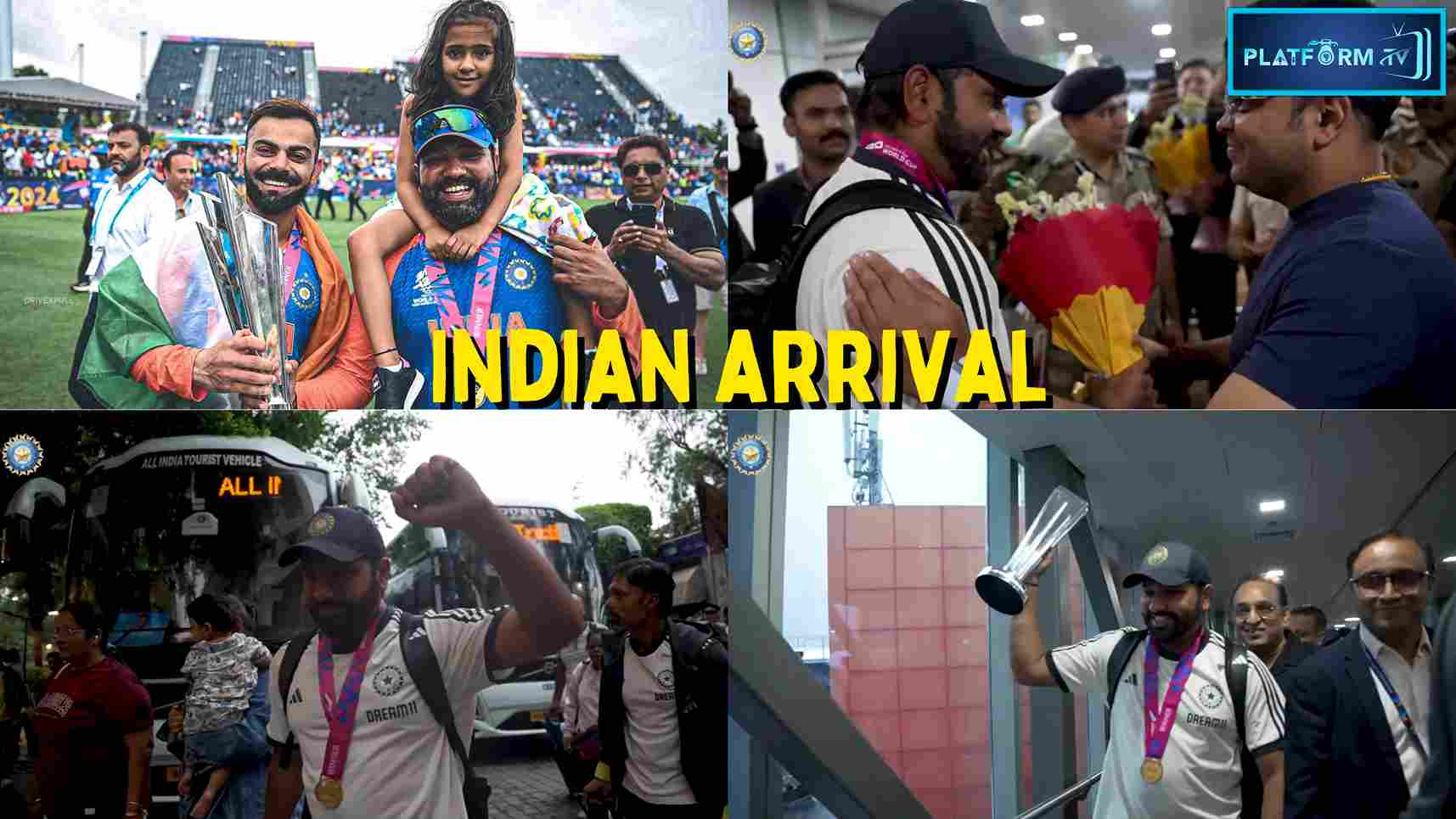 Indian Team Arrival In India - Platform Tamil